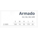 Uchwyt ARMADO 160mm P61 czarny mat