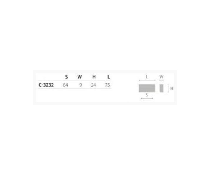 Uchwyt DAINA Lo 64mm chrom mat