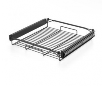 Kpl. półka na bieliznę + ramka miękki domyk ANTRACYT