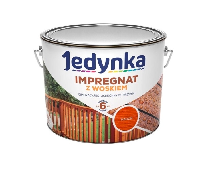 Jedynka impregnat do drewna z woskiem  Mahoń 2,5L