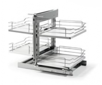 Kosz cargo narożny pełne dno MAGIC KOMFORT PRESTIGE SUPREME 800, P68 antracyt, NOMET W-6000D-800.P68