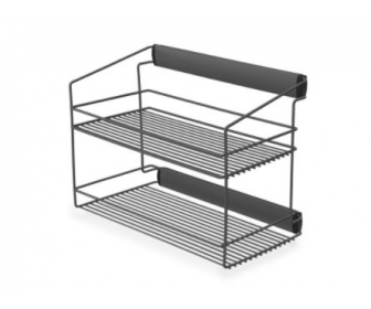 PÓŁKA BOCZNA DWUPOZIOMOWA NA ODZIEŻ  P68 antracyt