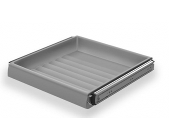 Kpl. półka plastikowa + ramka miękki domyk SREBRNA