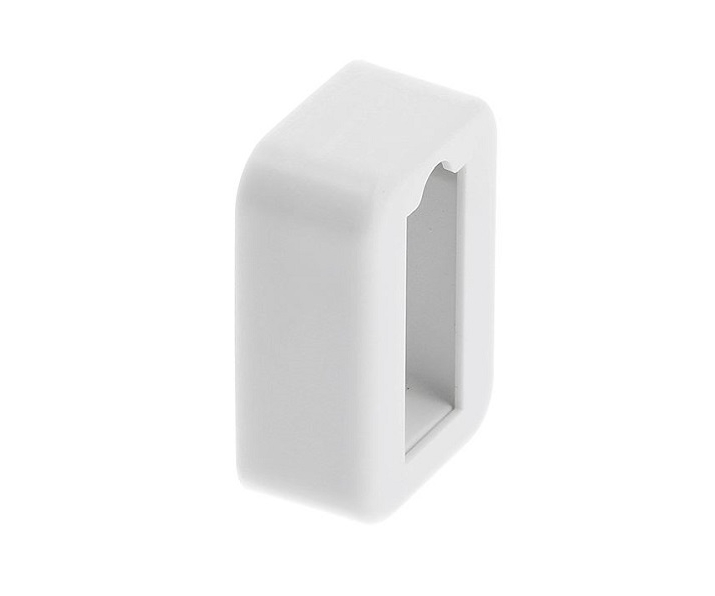 ROZETKA PROSTOKĄTNA Z ZAŚLEPKĄ BIAŁY