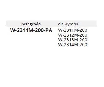 Przegroda do carga 200mm, srebrna