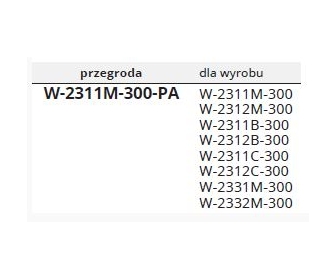 Przegroda do carga 300mm, chrom