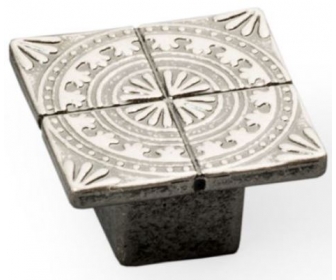 Gałka SPARTA A-1434 srebro postarzane G35