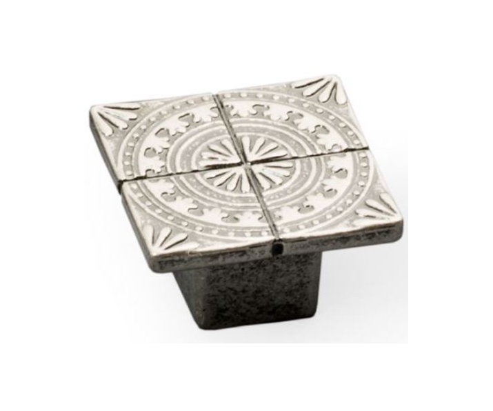 Gałka SPARTA A-1434 srebro postarzane G35