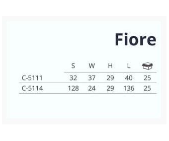 Uchwyt FIORE Lo 128mm kość słoniowa