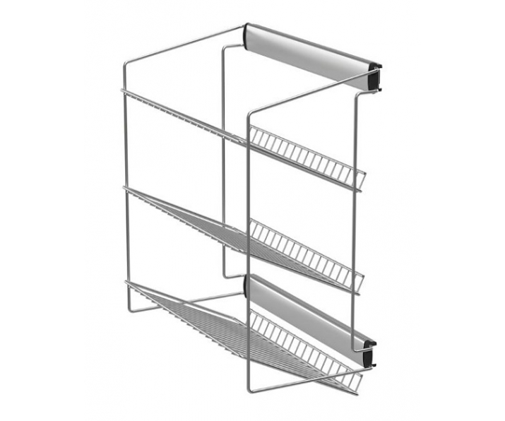 NOMET Półka na buty trzypoziomowa boczna, P22 srebrny, W-3318.P22