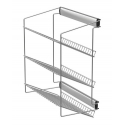NOMET Półka na buty trzypoziomowa boczna, P22 srebrny, W-3318.P22