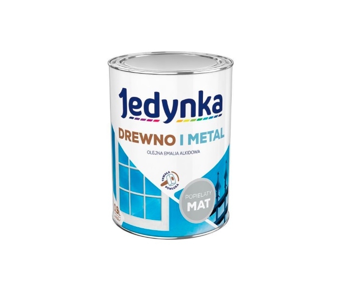 Farba Jedynka drewna i metalu Popielaty Mat 0,9L