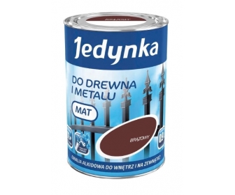 Farba do drewna i metalu Brązowy Mat 0,9L, Jedynka 00457305