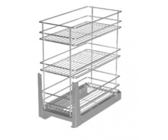 Kosz cargo 150 trzypoziomowy STANDARD, mocowanie dolne, G2 chrom, NOMET W-2312M-150.G2