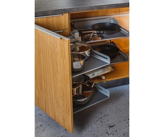 MAGIC-CORNER STANDARD LIBELL 1000/ 600/ LEWY/ SZARY wysuwane kosze do szafki narożnej