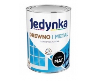 Farba do drewna i metalu Czarny Mat 0,9l, Jedynka 00457308