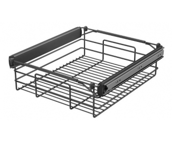 Kpl. kosz na bieliznę + ramka miękki domyk ANTRACYT