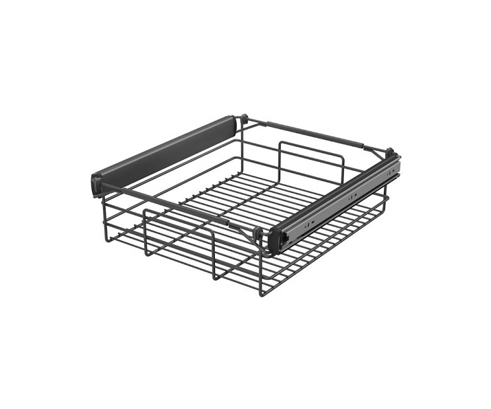 Kpl. kosz na bieliznę + ramka miękki domyk ANTRACYT