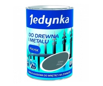 Farba do drewna i metalu Szary Połysk 0,9L  Jedynka 00457369