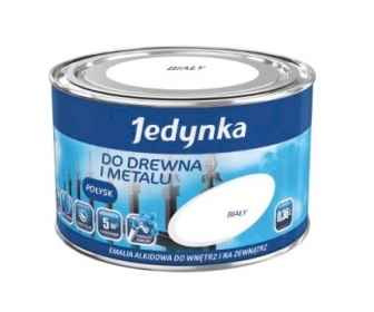 Farba do drewna i metalu Biały Połysk 0,36L  Jedynka 00457327