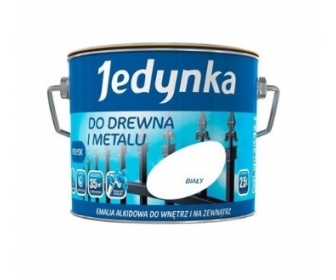 Farba do drewna i metalu Biały Połysk 5L  Jedynka 00457330