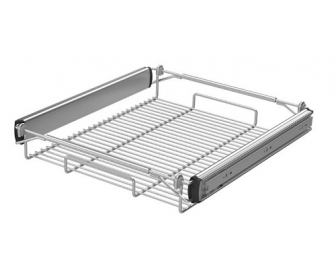 Kpl. półka na bieliznę + ramka miękki domyk SREBRNA
