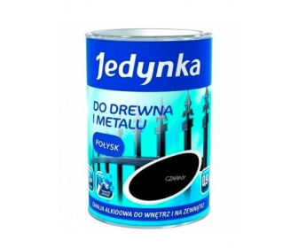 Farba Jedynka do drewna i metalu Czarny Połysk 0,9L