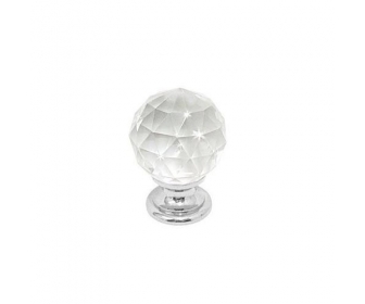 Gałka kryształowa 25mm chrom połysk