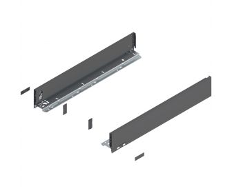 Bok szuflady LEGRABOX, wys. M (90,5 mm), dł. 550 mm, lewy/prawy, antracyt mat
