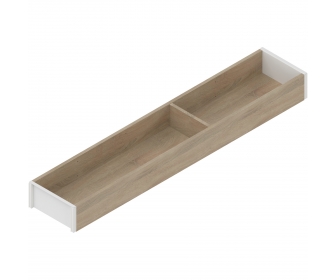 AMBIA-LINE  ramki do szuflady standardowej LEGRABOX, w opcji drewnopodobnej, dł. 550 mm, szerokość 100 mm, Dąb Bard./jedwab.bia