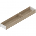 AMBIA-LINE  ramki do szuflady standardowej LEGRABOX, w opcji drewnopodobnej, dł. 550 mm, szerokość 100 mm, Dąb Bard./jedwab.bia