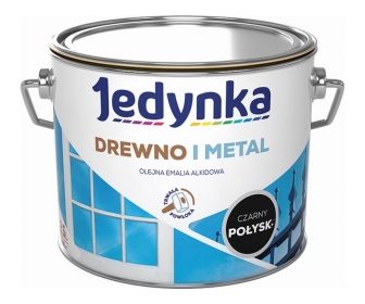 Farba do drewna i metalu Czarny połysk 10L  Jedynka 00457343