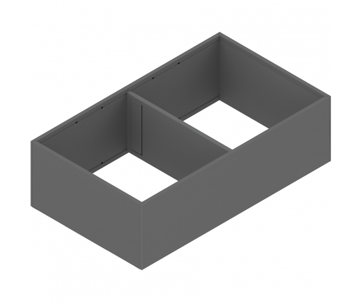 AMBIA-LINE rama do LEGRABOX szuflady z wysokim frontem, stal, od dł. 400 mm, szerokość 218 mm, antracyt mat