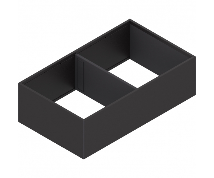 AMBIA-LINE rama do LEGRABOX szuflady z wysokim frontem, stal, od dł. 400 mm, szerokość 218 mm, brunatnoczarny mat