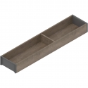 AMBIA-LINE  ramki do szuflady standardowej LEGRABOX, w opcji drewnopodobnej, dł. 500 mm, szerokość 100 mm, Dąb Nebr./szary