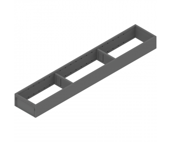 AMBIA-LINE  ramki do szuflady standardowej LEGRABOX, stal, dł. 600 mm, szerokość 100 mm, antracyt mat