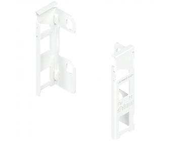 Uchwyt drewnianej ścianki tylnej LEGRABOX, wys. M (106 mm), prawy+lewy, jedwabiście biały mat