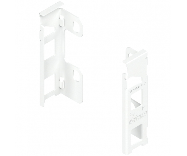 Komplet uchwyt drewnianej ścianki tylnej LEGRABOX wys. M, biały, BLUM ZB7M000S 