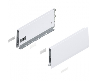 Bok MERIVOBOX, wysokość K (129 mm), dł. 300 mm, lewy/prawy+jedwabiście     biały mat*P/U: 1/5