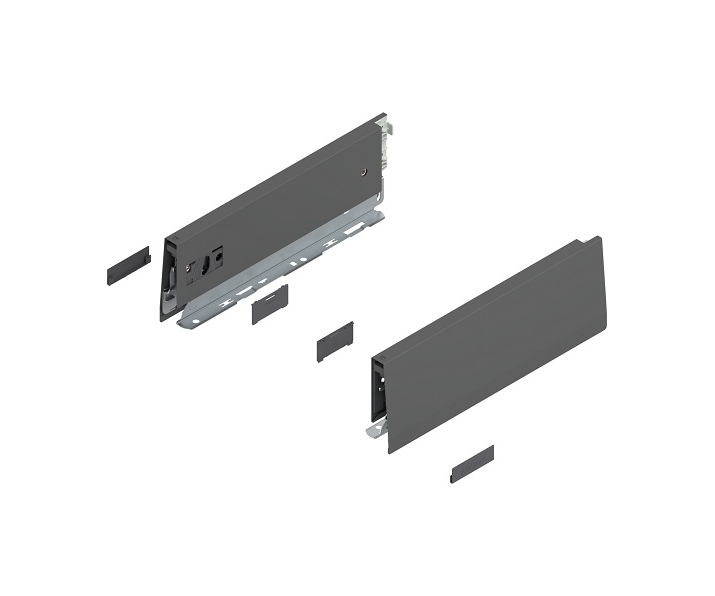 Bok MERIVOBOX, wysokość M (91 mm), dł. 270 mm, lewy/prawy+antracyt     mat*P/U: 1/5