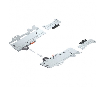 Zestaw (Jednostka TIP-ON BLUMOTION + Zabierak + Adapter), do MERIVOBOX,     Typ S1, dł. NL 270-349 mm, Całkowita waga szuflady 