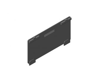 MERIVOBOX Zaślepka wewnętrzna ZA4.540, symetryczna, pogłębiony (blum) szary indium mat