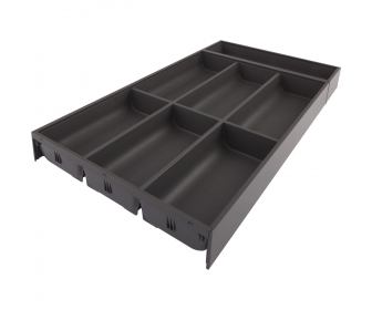 AMBIA-LINE  wkład na sztućce do szuflady standardowej, do     LEGRABOX/MERIVOBOX, tworzywo sztuczne/stal, 6 przegródka na sztuć