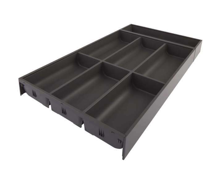 AMBIA-LINE  wkład na sztućce do szuflady standardowej, do     LEGRABOX/MERIVOBOX, tworzywo sztuczne/stal, 6 przegródka na sztuć