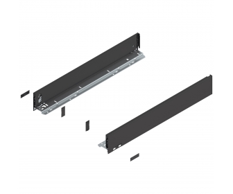 Bok LEGRABOX pure, wys. M (90.5 mm), dł. 600 mm, lewy/prawy, czarny mat