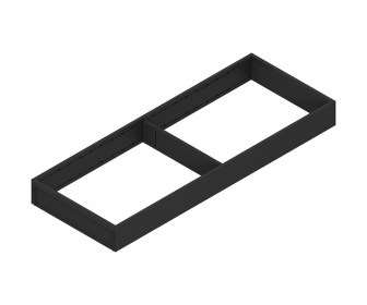 AMBIA-LINE  ramki do szuflady standardowej, do LEGRABOX/MERIVOBOX, stal, dł. 550 mm, szerokość 200 mm, czarny carbon mat