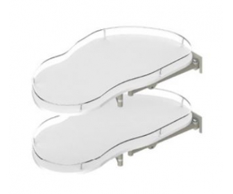 Corner Optima 900/500 lewa metal/mdf chrom/biały