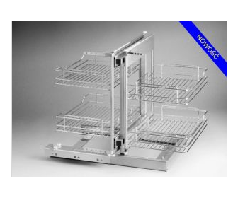 Kosz cargo narożny MAGIC KOMFORT PRESTIGE 1000, P68 antracyt, NOMET W-6000-1000.P68