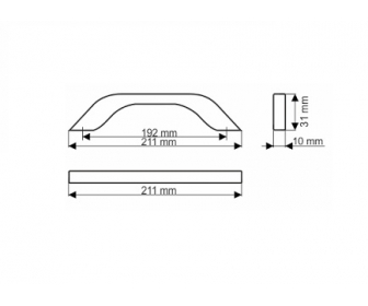 Uchwyt meblowy UU17-0192-G0008 Aluminium