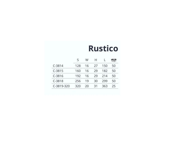 Uchwyt RUSTICO L-128 G8 stal szczotkowana